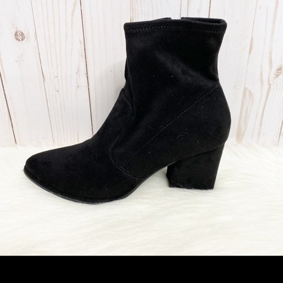 Marc Fisher Faux Suede Stretch Zip Boots - Picture 5 of 9